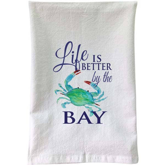 Clawdia Crab - Life is Better by the Bay Flour Sack Towel | B McVan Designs