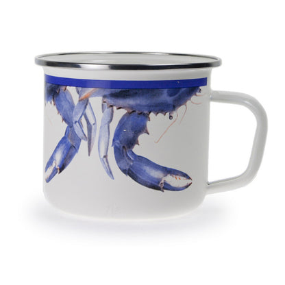 Golden Rabbit Blue Crab Enamel Grande Mug