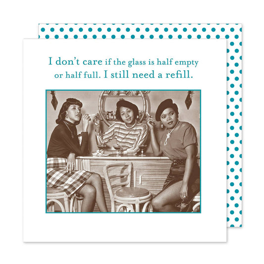 Shannon Martin Design - Glass Half Empty Beverage Napkin